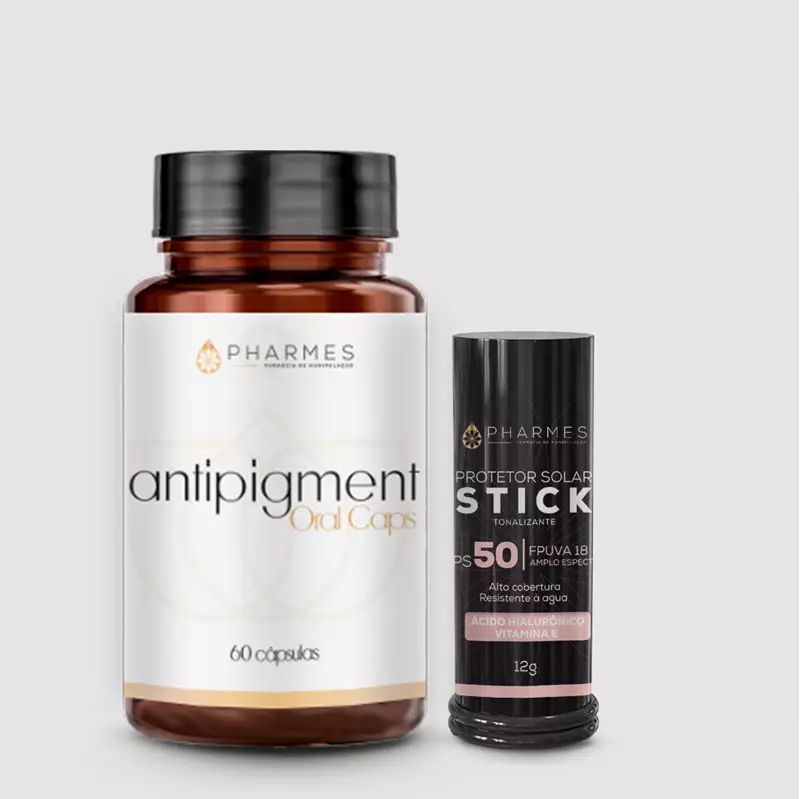COMBO Antipigment Oral Caps e  Stick Protetor Solar