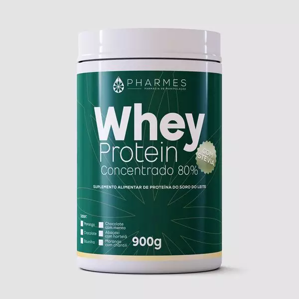 Whey Protein Concentrado 80% Com Stevia - 900 g