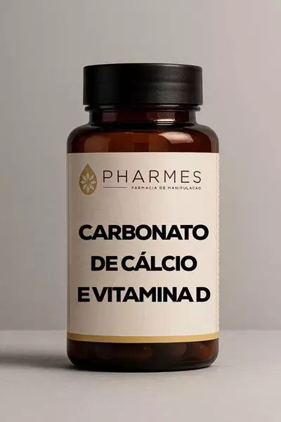 Carbonato de Cálcio com Vitamina D - 60 Cápsulas