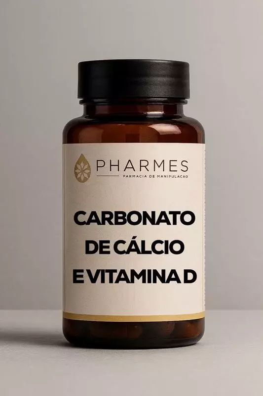 Carbonato de Cálcio com Vitamina D - 60 Cápsulas