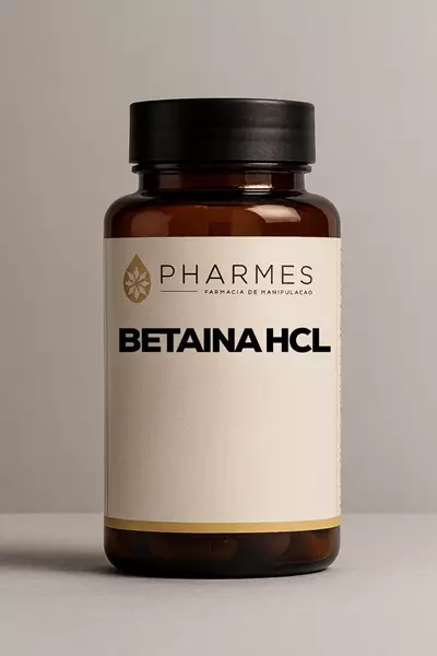 Cloridrato de Betaina 600mg -  60 Cápsulas