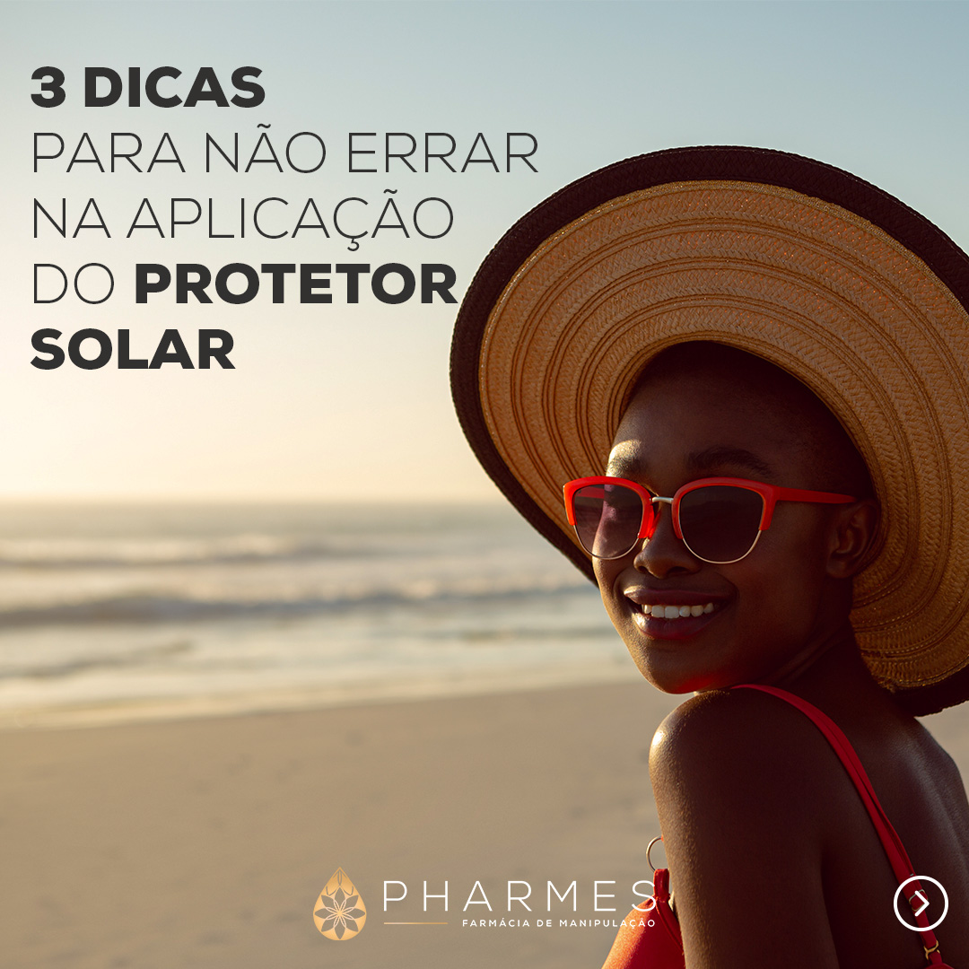 aplicação do protetor solar